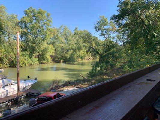 River view from the deck!! An absolutely beautiful day with a beautiful view.