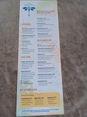 Food menu