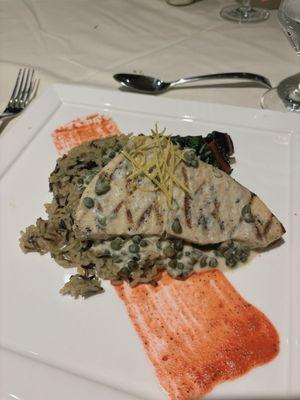 Swordfish piccata.