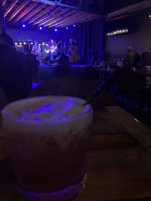 Craft cocktail and live jazz.