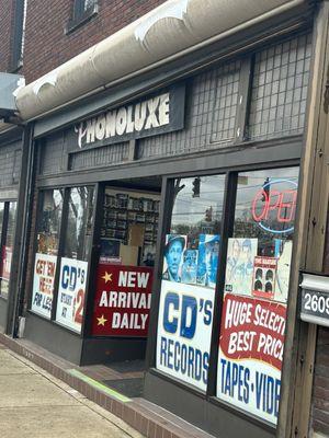 Side shot of the storefront from the street