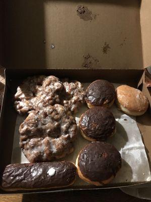 Apple fritters and cream filled