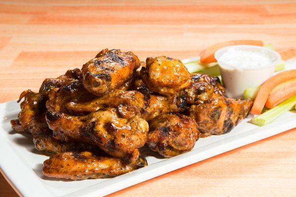 Whiskey Wings in Alabama White Sauce