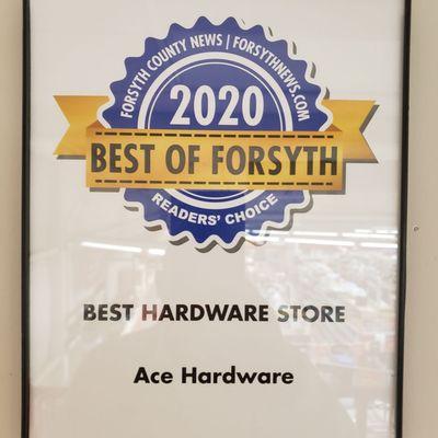 This store won Best Hardware Store!