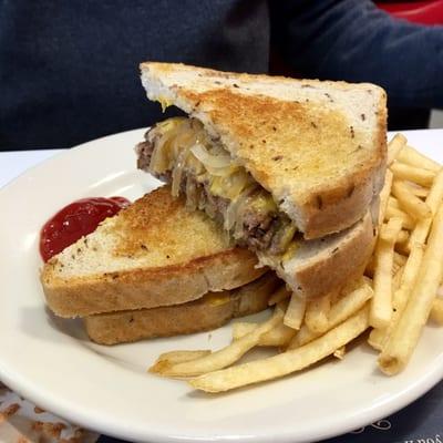 Patty Melt and Fries. Delicious.