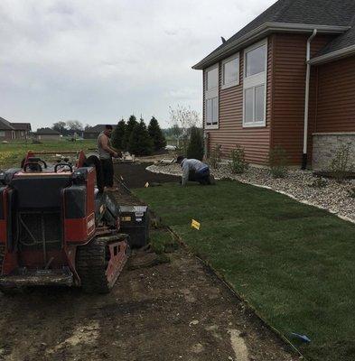 Sod going down in cedar lake