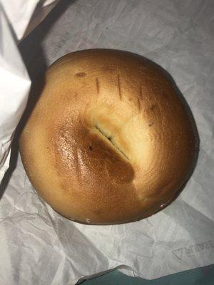 An uncut bagel :(