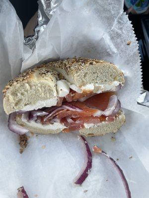 Love their everything bagel and lox combo