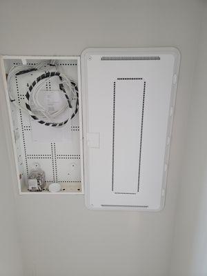 Low volt panel for TV and Internet connections