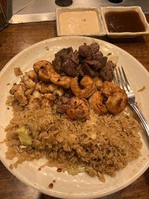 Filet Mignon, Lobster Filet Mignon, Lobster, and Shrimp Combo