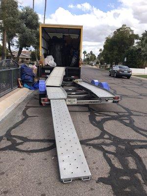 Using trailer to build a ramp (preparation for heavy motorcycle unload)