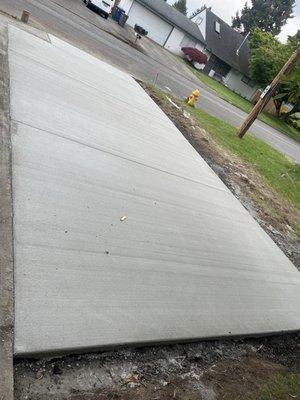 Concrete driveway