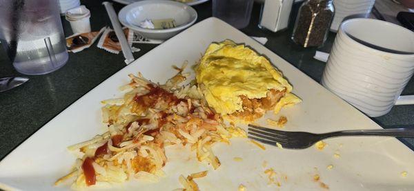 Buffalo Checken Omelet (spelled from menu)