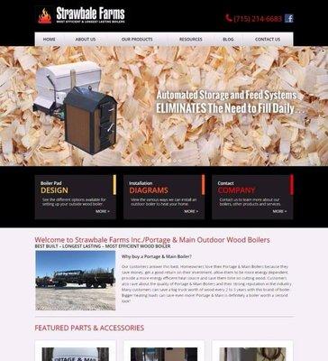 Strawbale Farms: Business really started to heat up when we built an E-Commerce solution for Strawbale Farms' Outdoor Boilers.