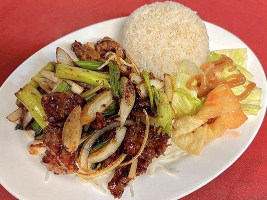 Lunch special Mongolian beef