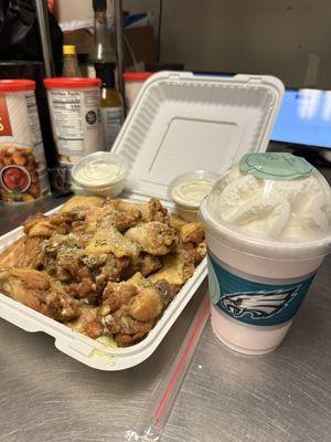 Wings n milkshake