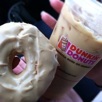 maple frosted. &blueberry iced coffee.