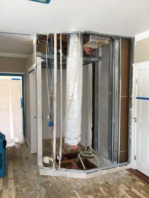 relocate air handler to garage