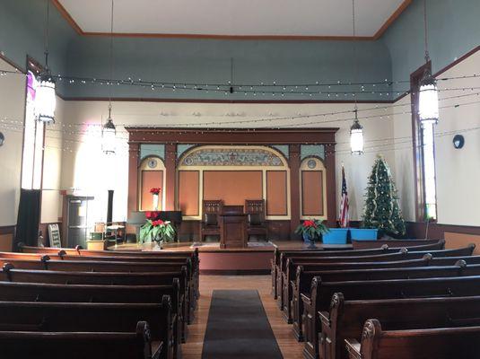 The lower level, the Meeting House.