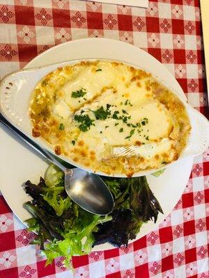 Jun 21 - Brunch - Tartiglette - A very rich and tasty cheesy potato casserole with bacon and onion - $15