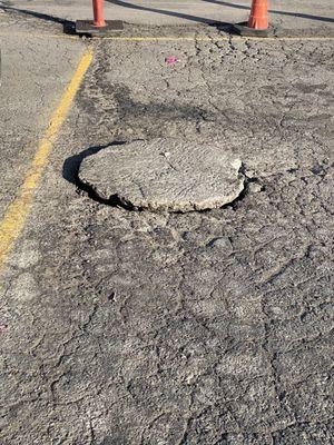 Uneven pavement