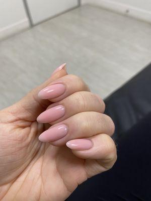 Structured gel over my natural nail.