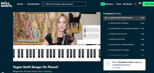 Now offering piano lessons on Skillshare!! Perfect for those who want to learn in their own on their own