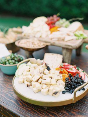 Cheese table set up