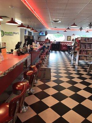 Our diner-style interior