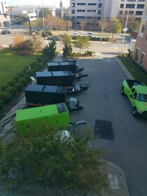 Generators on ready to provide power while our crews help cleanup damage from Hurricane Florence.