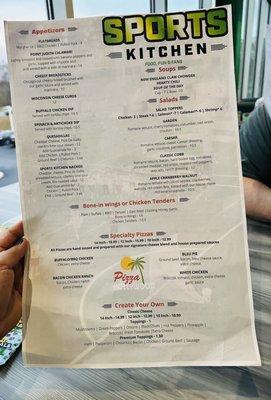 Big menu (front)