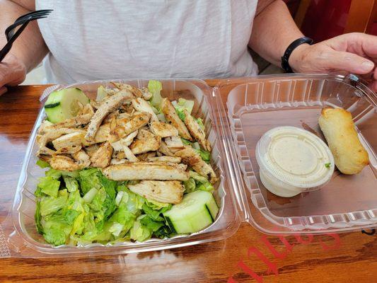 Grilled chicken cesaur salad