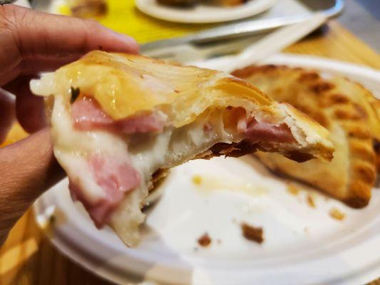 Ham and cheese empanada