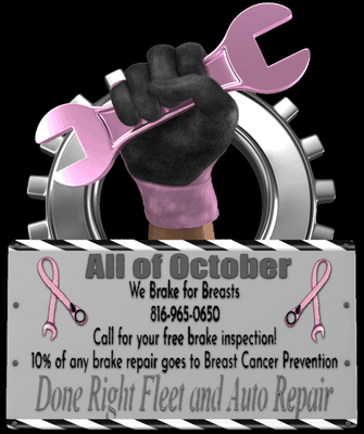 #brakeforbreasts October 2019