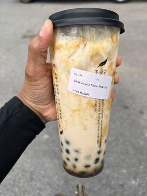 Brown Sugar Milk Boba Tea- YUM!