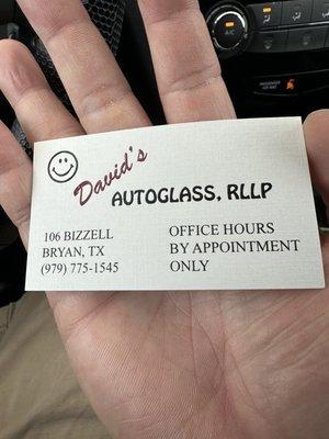 DAVID'S AUTOGLASS RLLP