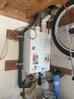 Old tankless water heater