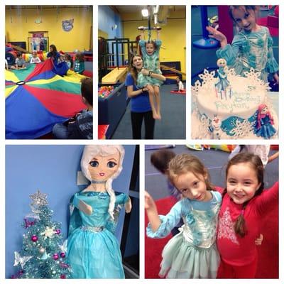 Frozen Theme Party at "My Gym, Palm Desert CA" Great Fun for kids & RELAXING for Parents.