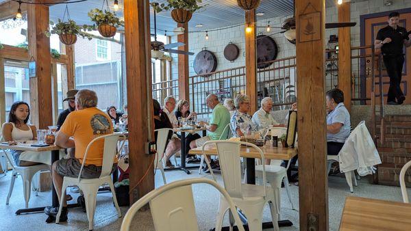 Covered outside patio dining area