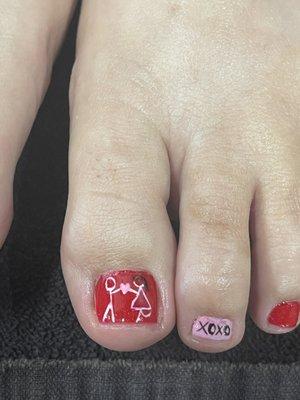 Valentine Nail Art Pedicures