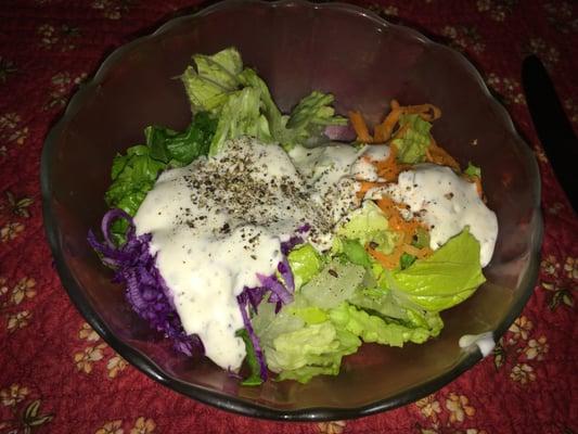 Garden Greens with Buttermilk Herb Dressing