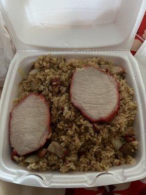 Lunch Special: pork fried rice with pork strips $8.00