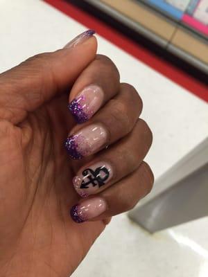 Prince tribute, huge fan, nails by Lee! My favorite!