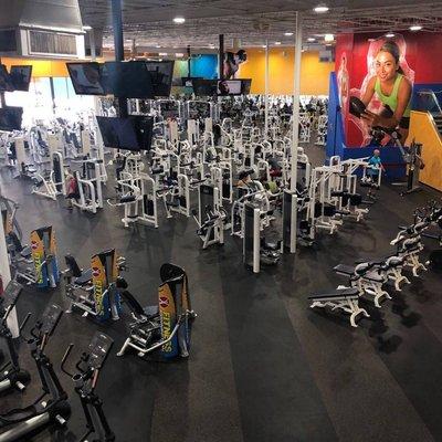 Spacious workout area.