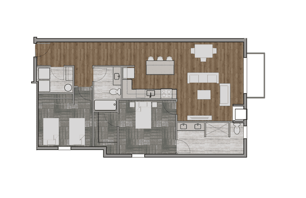 Unit LL Floor plan