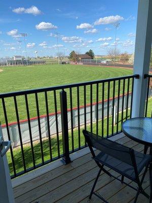 View of the balcony.