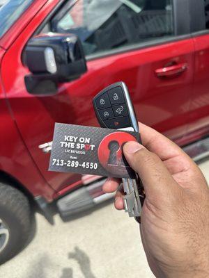 2023 Chevy Silverado
New proximity fob key