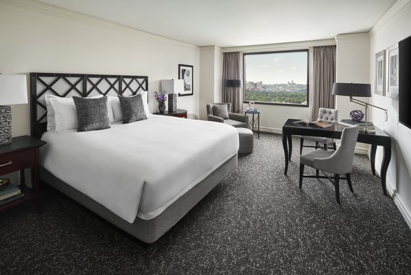 Well appointed luxury guest rooms at The Ritz-Carlton, Pentagon City