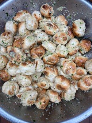 Fresh garlic knots