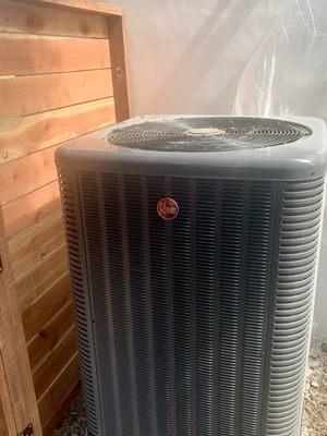 Rheem condenser unit installation/ 5 ton UNIT 15.2 seers.